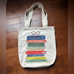 Rifle Paper Co Canvas Bag Book Club